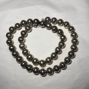 Sterling Worry Beads on Chain Necklace